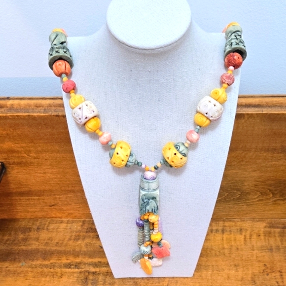 African Trade Bead Necklace